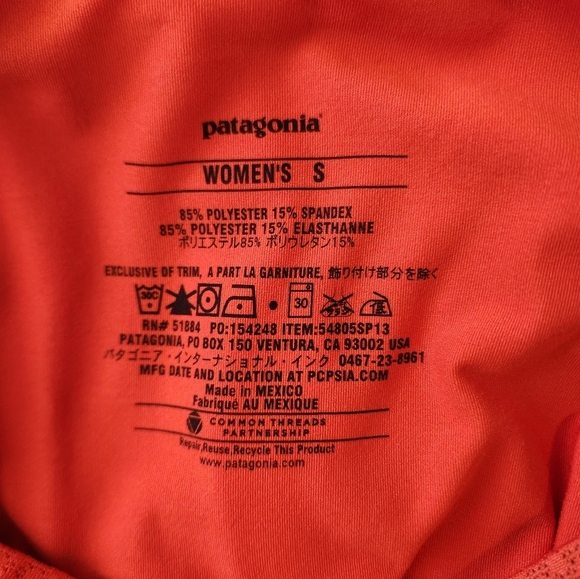 Orange Women's Patagonia Tank Size Small - Picture 10 of 10